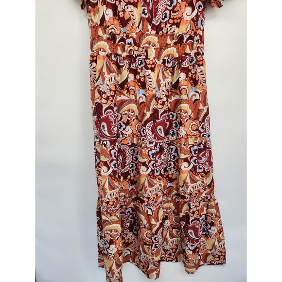 NWT Anthropologie The Somerset Maxi Dress Size XL Bronze Floral #NC504 - Picture 5 of 10